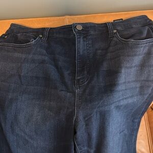 Liverpool, stretchy, dark washed high rise, Non-Skinny Skinny jeans